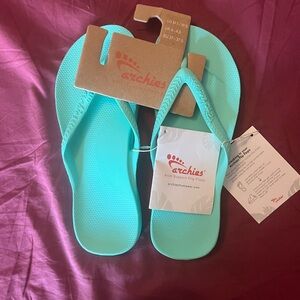 Archies Aqua Blue Flip Flops